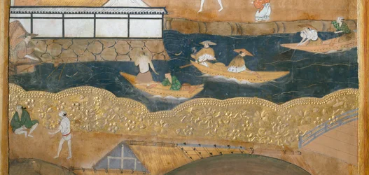 Osakazu Byobu - Paravent japonais à huit panneaux (peinture)
