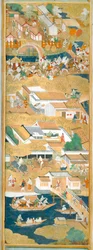 Osakazu Byobu - Paravent japonais à huit panneaux (peinture)