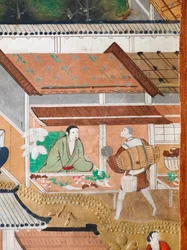 Osakazu Byobu - Paravent japonais à huit panneaux (peinture)