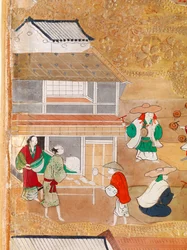 Osakazu Byobu - Paravent japonais à huit panneaux (peinture)