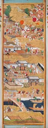 Osakazu Byobu - Paravent japonais à huit panneaux (peinture)