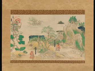 Scène des Légendes illustrées du temple Jin