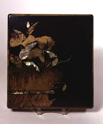 Paravent, incrusté de nacre, japonais