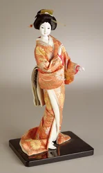 Poupée de dame debout, japonaise