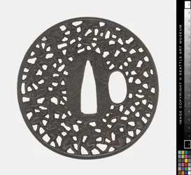 Tsuba : Cent singes