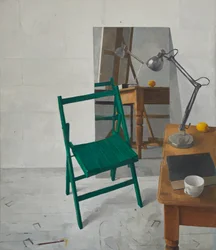 Intérieur de studio, 2016 (huile sur toile)