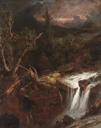 La Clove - Une scène de tempête dans les montagnes Catskill, 1851