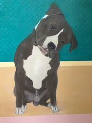 Cher chien - Détail (peinture)