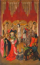 Calvaire - Peinture de Jaume Huguet (1412-1492) - 1455-1460 - Tempera sur panneau - 214,4x136 - Museu Nacional d