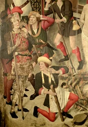 Le Martyre de Saint Vincent, détail de Dacien et des bourreaux