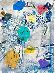 Fleur De Sel No. 09 Monotype bleu coloré, 2021