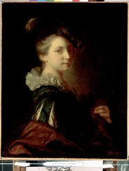 Jeune comédienne en costume de théâtre