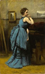 Dame en bleu