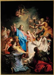 La résurrection de Lazare (peinture sur canva)