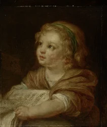 Jeune fille avec un livre de musique
