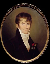 Portrait de Claude Francis, Baron de Meneval, secrétaire de Napoléon Bonaparte. Peinture par Jean Baptiste Isabey