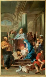 La présentation de Jésus (peinture sur toile)