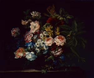 Roses, œillets, jacinthes et fleurs