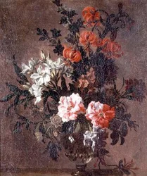 Nature morte, lys et autres fleurs
