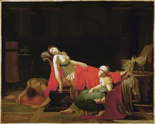 Mort de Cléopâtre (huile sur toile)
