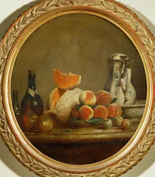 Un melon (peinture sur toile)