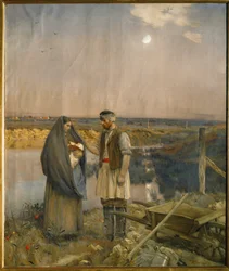 La fin de la journée (peinture sur toile)