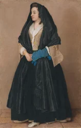 Une jeune femme élégante en costume maltais