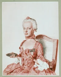 Archiduchesse Marie-Antoinette (aquarelle sur carton)