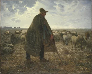 Berger gardant son troupeau
