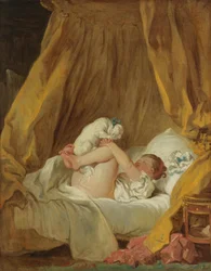 Jeune fille avec un chien