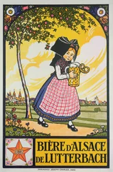 Affiche publicitaire pour la bière de Lutterbach, Alsace