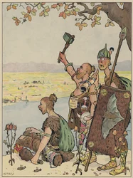 Les Allemands regardant vers l