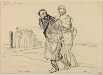 Au Front de Vincennes. Bolo pacha, c.1914-1919 (charcoal on paper)