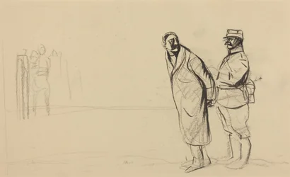 Au front de Vincennes. Bolo pacha, c.1914-1919 (ink on paper)
