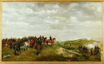 Napoléon III à la bataille de Solférino (huile sur toile)