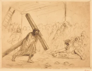 Le Christ portant sa croix (4e planche)
