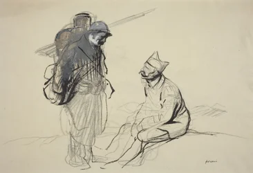 Poilu et Tommy conversant