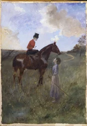 Femme à cheval et bergère