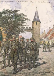 Front des Flandres, porte de Loo (Belgique), 30 juillet 1917 (aquarelle sur papier)