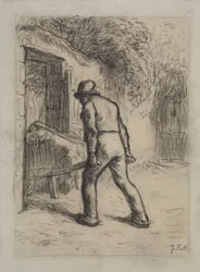 Étude pour un homme avec une brouette
