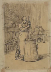 Étude pour une femme barattant du beurre