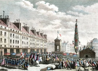 La proclamation de la Constitution française, 1791, fin du 18ème siècle