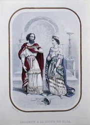 Le roi Salomon et la reine de Saba, illustration de 