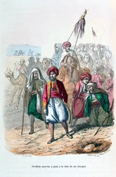 Ibrahim Pacha marchant à la tête de ses troupes, 1811-1818