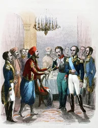 Rencontre entre Ibrahim Pacha (1789-1848) et le colonel Joseph Anthelme Sève (Soliman Pacha, Suleyman Pacha ou Soliman al-Fransawi Pacha)