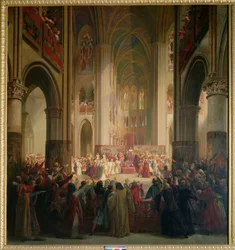 États généraux de Paris se réunissant à Notre-Dame après la mort de Charles IV (1295-1328)
