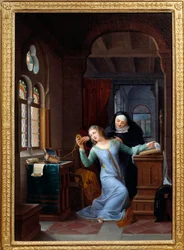 Héloïse (1101-1164) embrassant la vie monastique