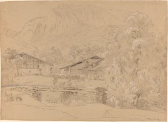 Un village alpin en été