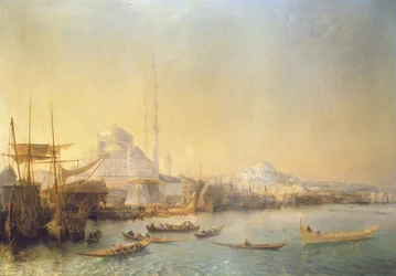 Vue étendue sur Constantinople et la Corne d