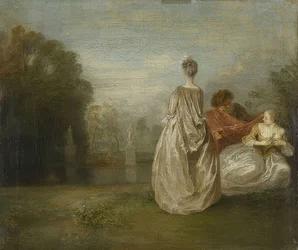 Les deux cousins (Les Deux Cousines). Vers 1716